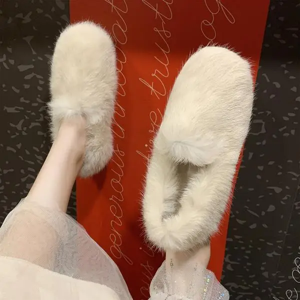 Модные женские повседневные туфли на платформе; Мягкие осенние лоферы на плоской подошве с круглым носком и мехом; модельные осенние туфли для медсестры - Цвет: 1