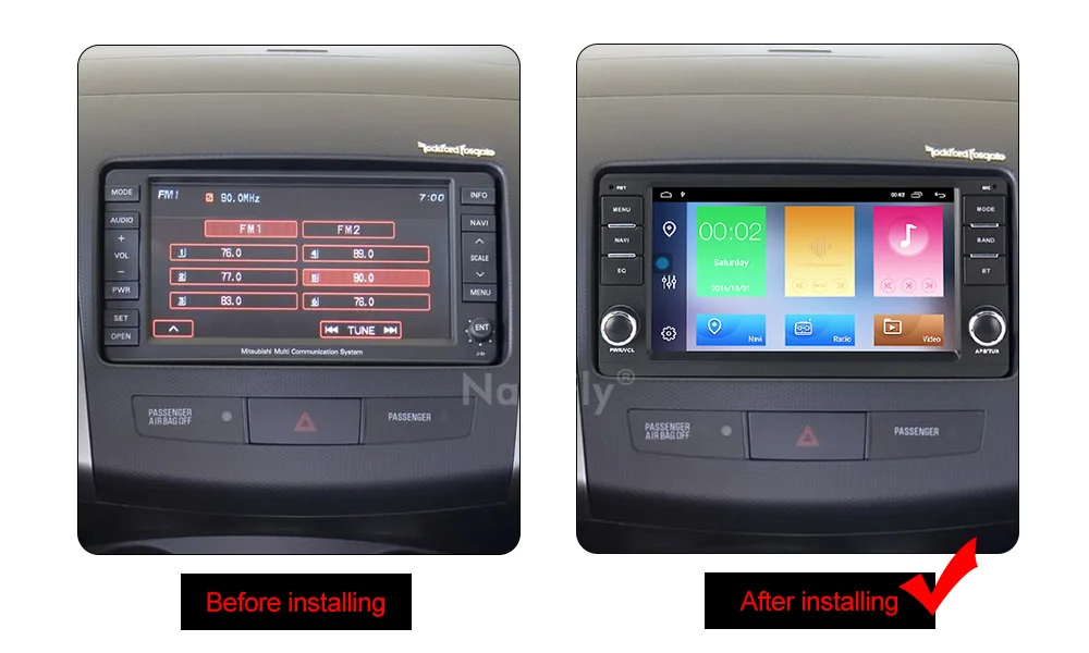 NaviFly Android 9,0 Автомобильный мультимедийный плеер для Mitsubishi Outlander Lancer Asx 2012 2013 DSP 2G ram 3 2G rom головное устройство стерео