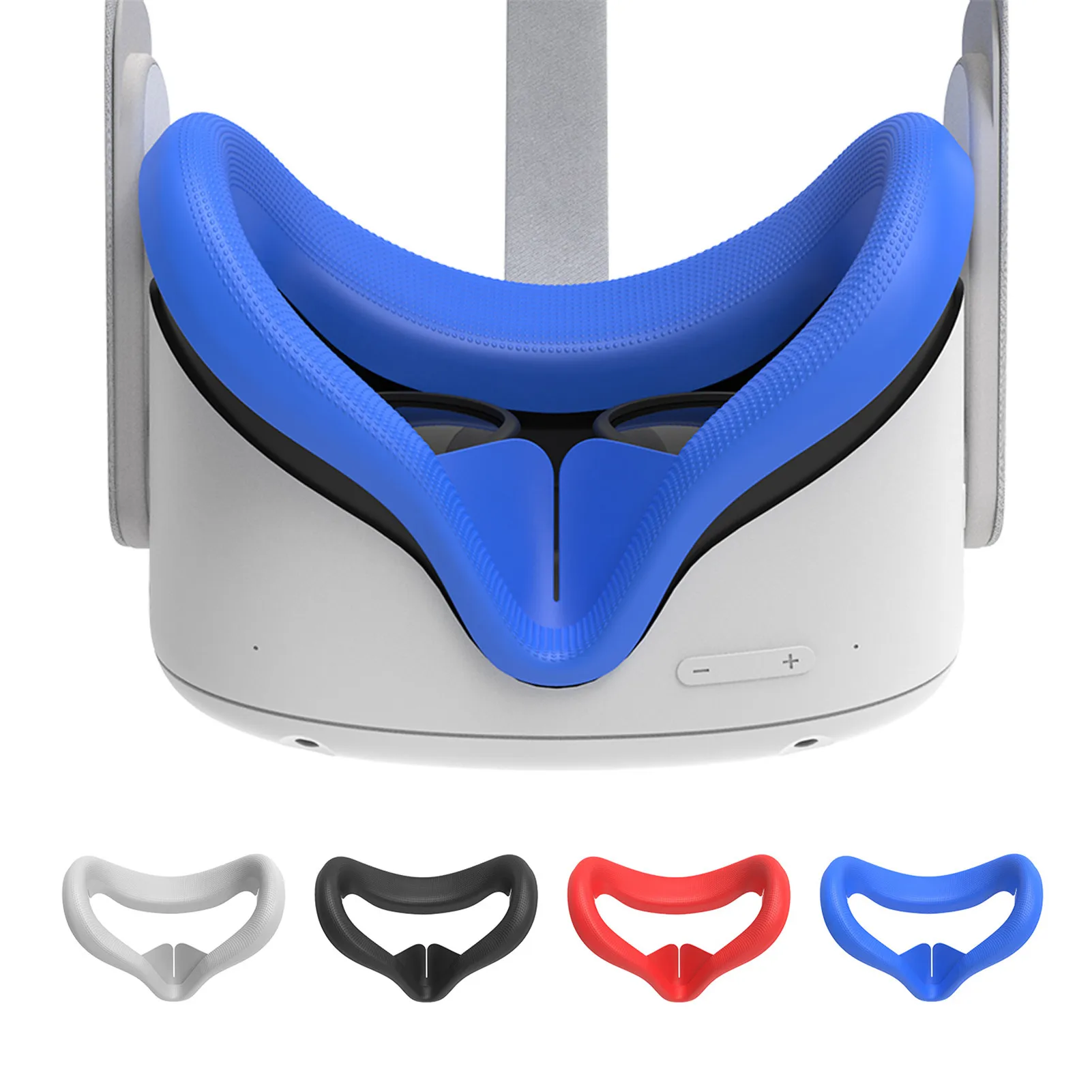 Almohadillas faciales de silicona para Oculus Quest 2, cojín cómodo a prueba de sudor, accesorios de protección VR