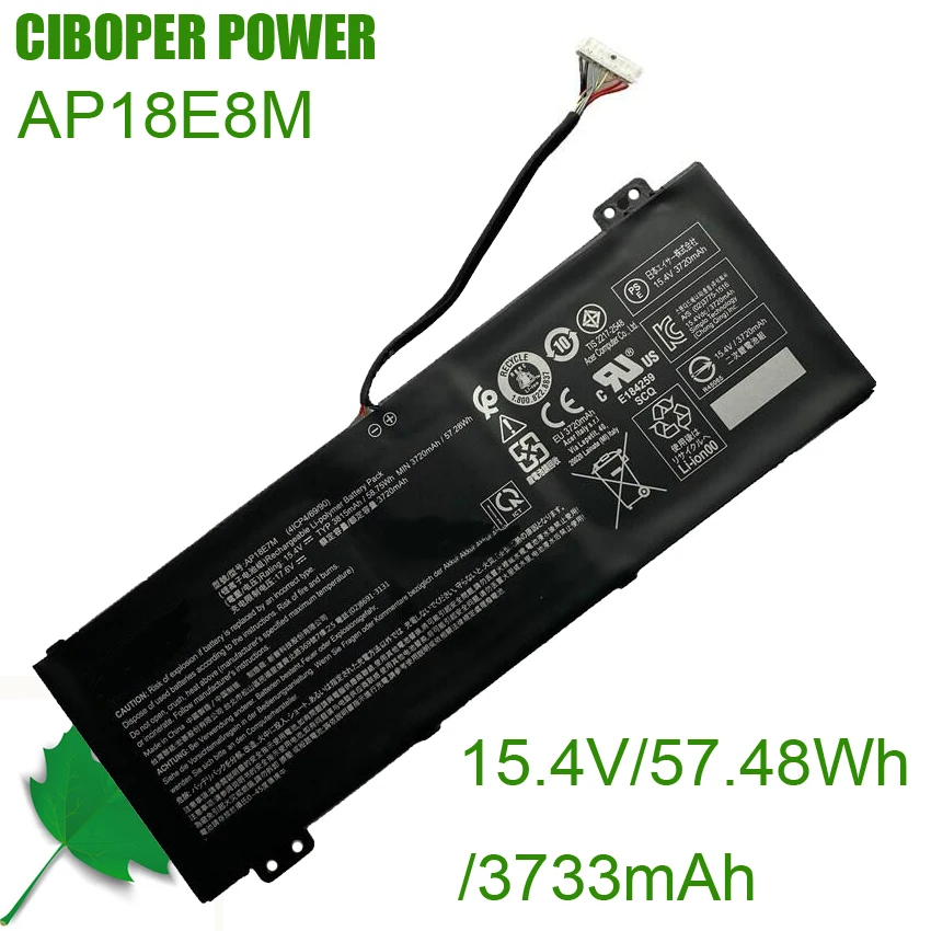 57.48Wh Para 300 PH315-52 PH317-53 Aspire 7