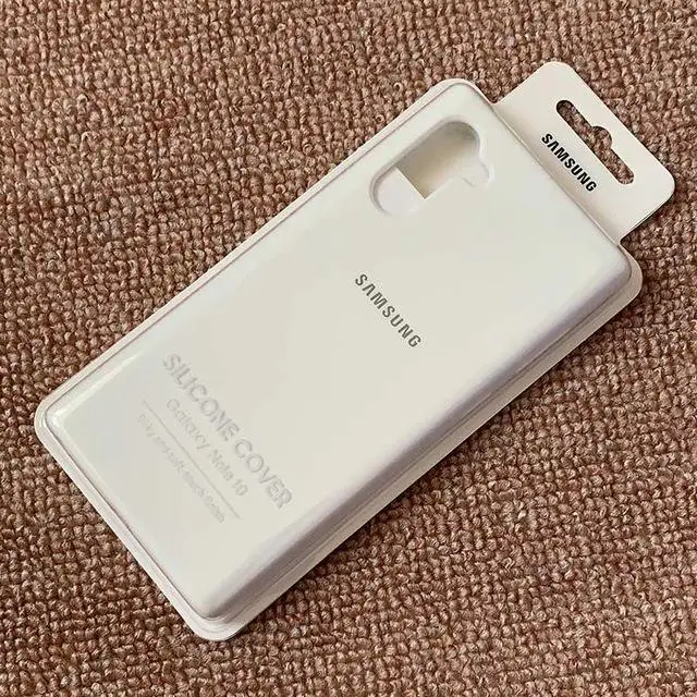 Жидкий силиконовый чехол для samsung Galaxy Note 10 Pro, шелковистый мягкий на ощупь чехол для Galaxy Note 10/10+ с коробкой - Цвет: Белый