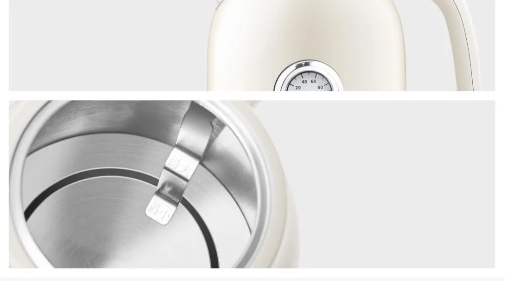 Оригинальный электрический чайник Xiaomi Youpin Ocooker, контроль температуры импорта, 1.7л, большая емкость с часами, Электрический чайник