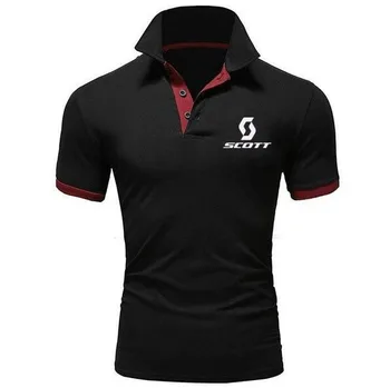 

2020 New Motorcycle Men's poloshirt summer short sleeve for scott Tshirts High Quality Sports jerseys Turn-down Collar motorbike