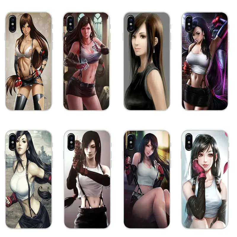 Soft TPU Silicone Mobile Phone Cases for iphone X XR XS Max 8 7 6 6S Plus 5 5S 5C SE 4 4S Bags Tifa Lockhart Finals Fantasy | Мобильные