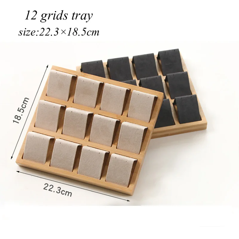 Luxe Bamboe Hout Oorbellen Display Tray 4 Maten Te Kiezen Voor Vrouw
