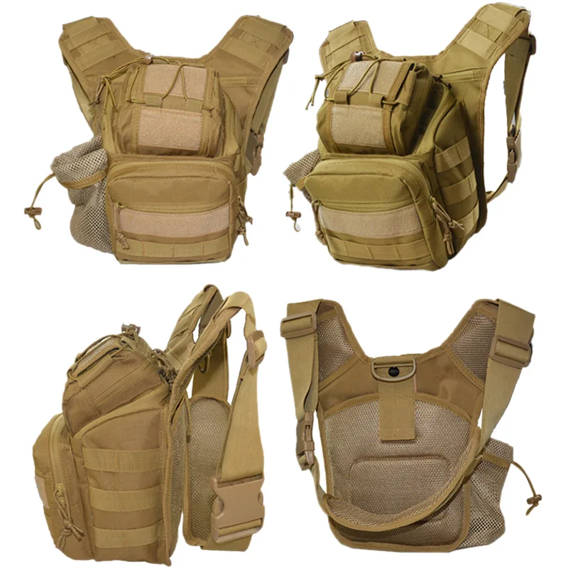 600D Оксфорд ткань плеча мессенджер Рюкзак Molle камуфляж путешествия камера Back Pack Кемпинг Пешие Прогулки седло мешок