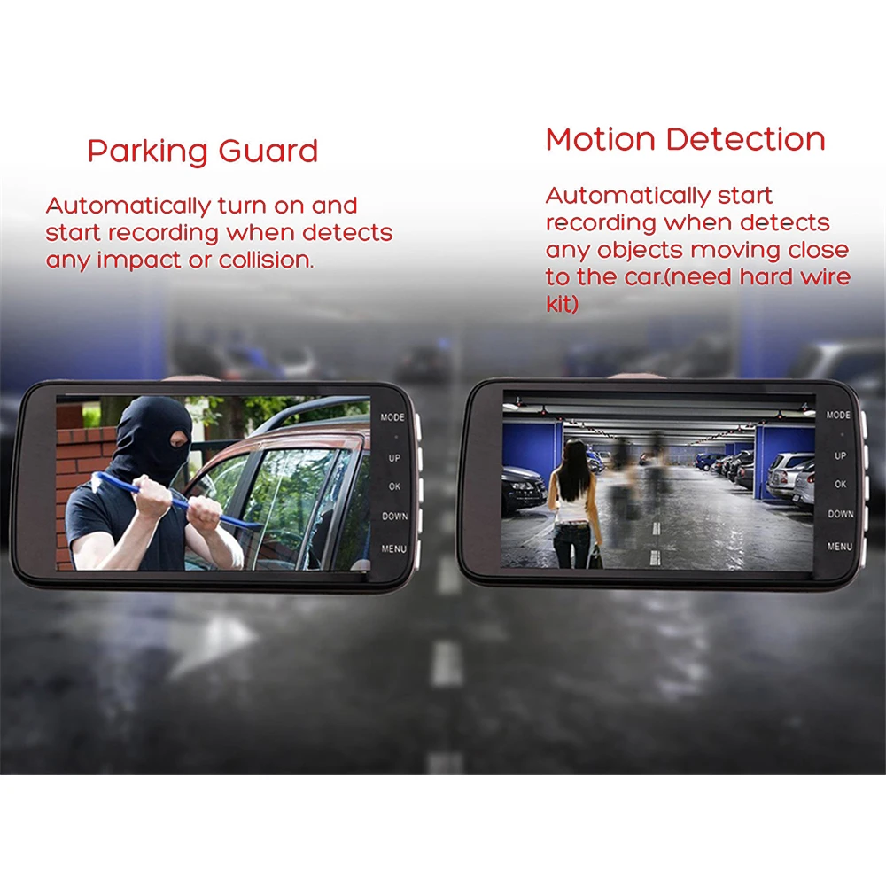 B16 Car Dvr 4.0 Inch Dash Cam With Rear View Camera Full HD 1080P Dual Lens Video Recorder Auto Registrars Vehicle Dash Cam 5
