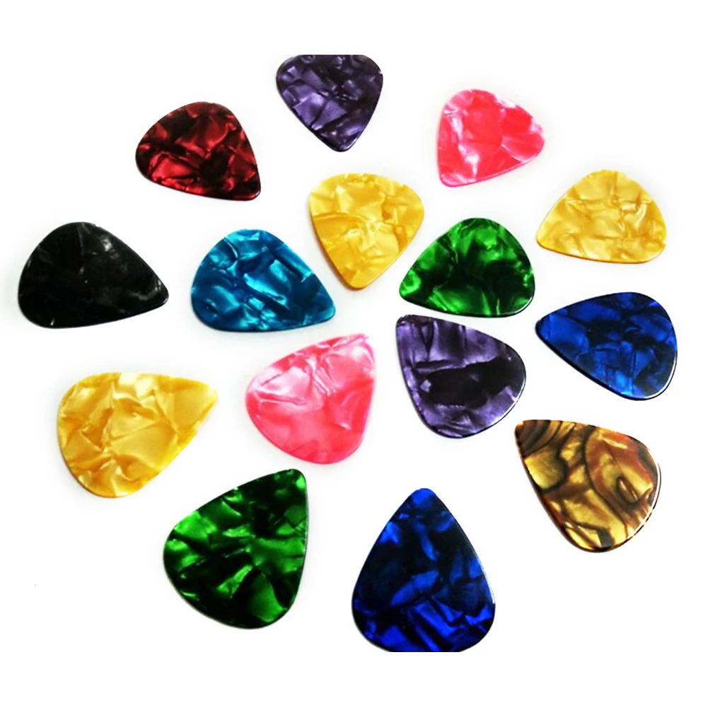 10pcs Guitar Picks Plectrum Celluloid Electric Smooth Pick Bass Acoustic Musical Instrument Accessories Random | Спорт и развлечения