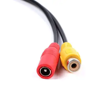 

1Pc Car Reverse Backup Camera 4-Pin Male to Female Connector Rca Cvbs Wire Signal Power Adapter Harness