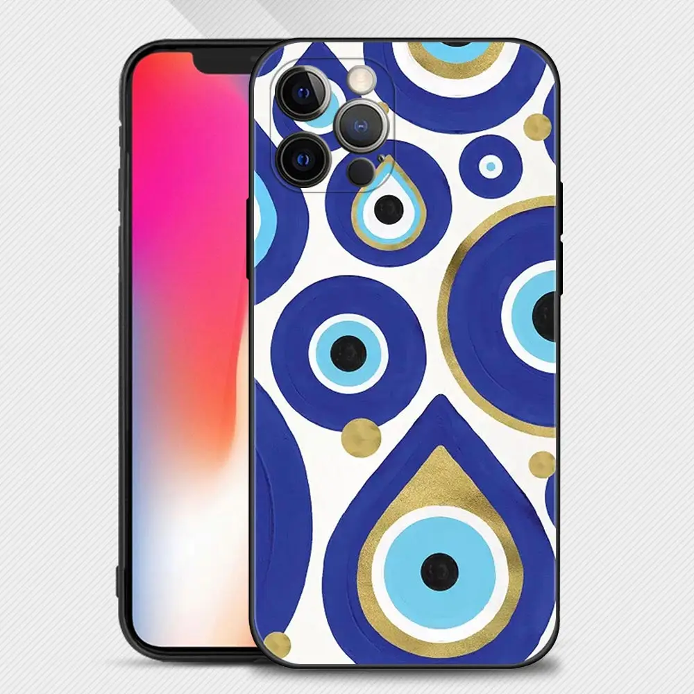 Blue Nazar Boncuğu Evil eye Phone Case For Apple iPhone 13 12 11 Pro Max XS Max XR X 7 8 Plus 13 12 Mini 6S SE 2020 Cover Shell best cases for iphone 13 pro max