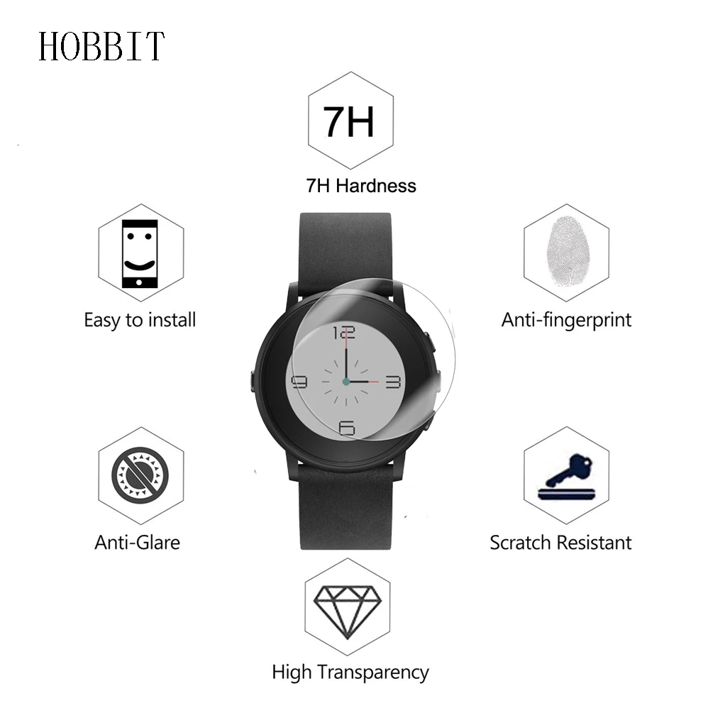3 упаковки для Pebble Time Круглый стальной анти-шок 7H нано взрывозащищенные Смарт-часы защита экрана Защитная пленка