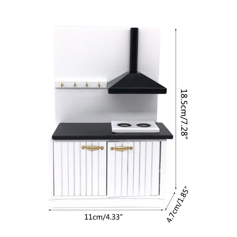 

1/12 Mini Dollhouse Miniature Simulation Kitchen Sink Stove Cabinet Furniture 72XC
