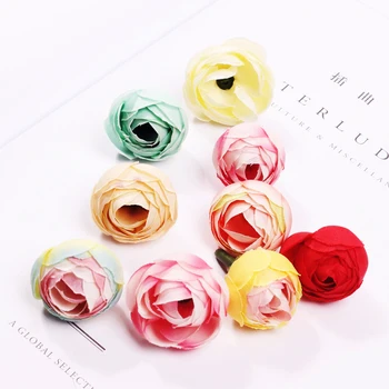 

10PCS/lot 3 cm cloth simulation rose bud artificial flowers home decoration artificial wedding handmade flowers small tea bags