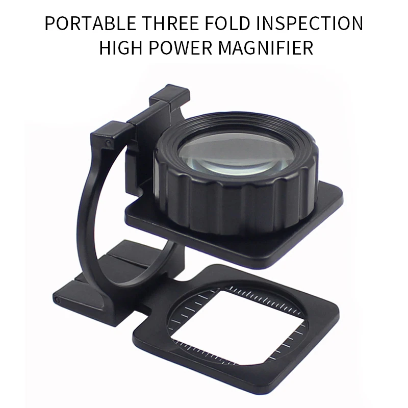 Linen Tester Folding Magnifying Glass Portable Magnifier 20X Lens