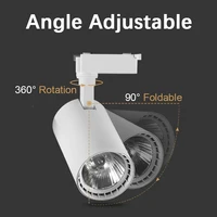 Full Set Led Track Light Spot Light Fixture 12/20/30/40W Track Lighting Rail Spot Led Track Lamp For Living Room Clothing Store 2