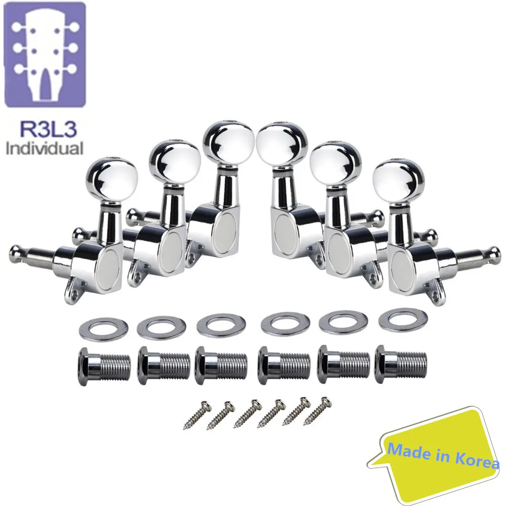 

Set of 3L3R Electric Guitar Machine Heads Tuners Tuning Keys Pegs Chrome 1:15 Guitar Parts & Accessories,Made in Korea