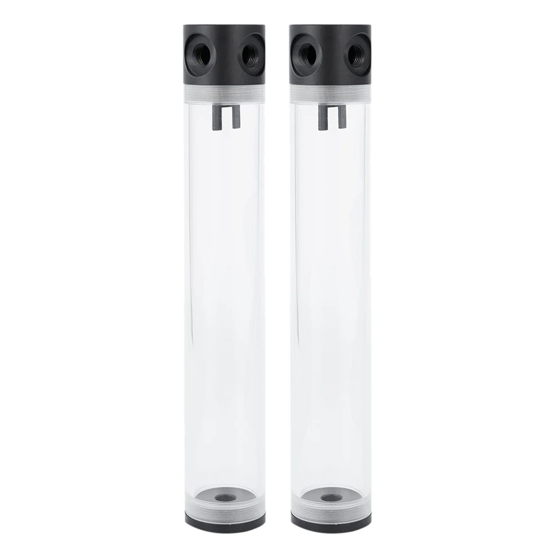 

2 Set Black POM Diameter Cylindrical Water-Cooled Tank G1/4 Acrylic Water Coolant Cooling Reservoir Computer Refit Accessories -