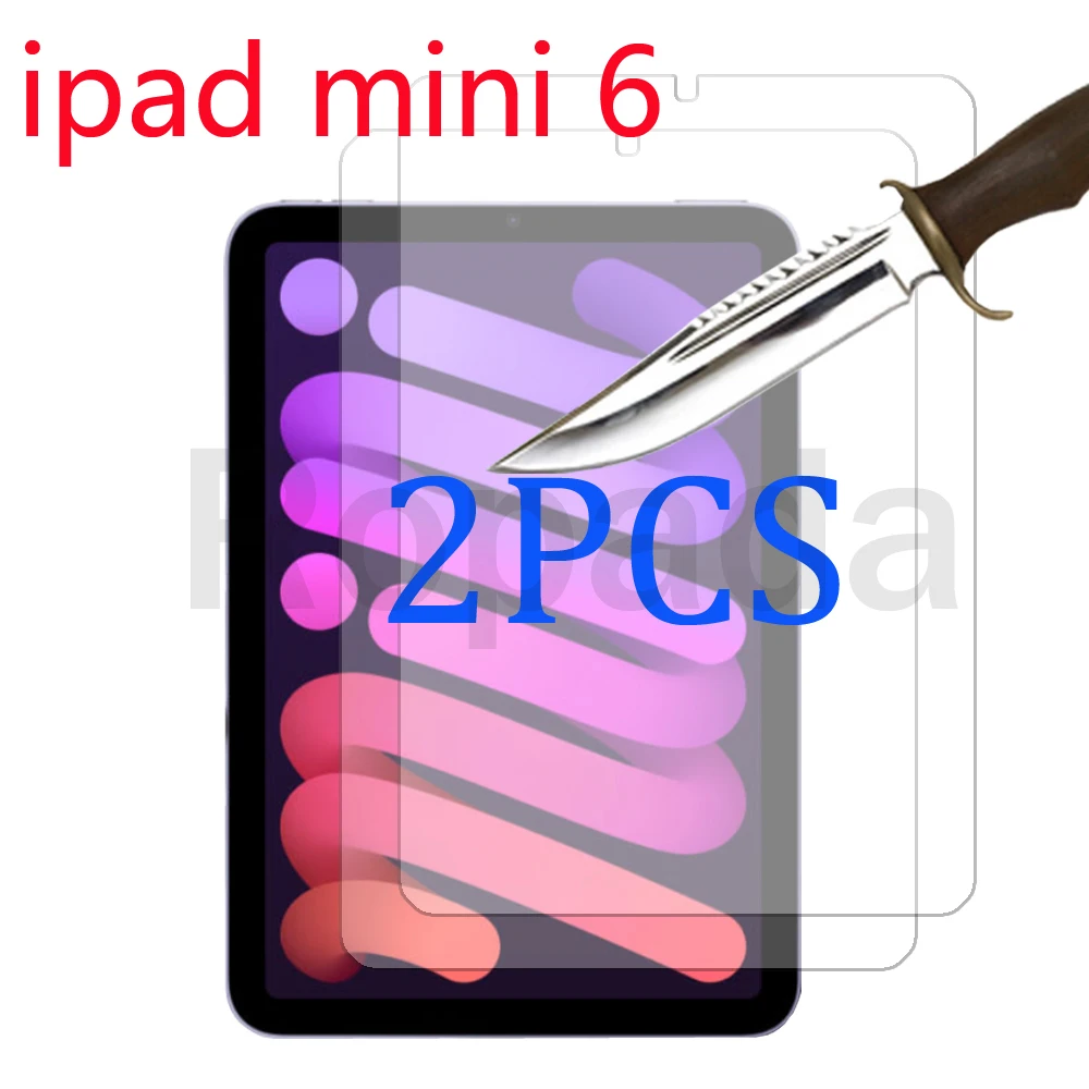 

2 упаковки, Защитное стекло для iPad mini 6 6-го поколения, 8,3 дюйма, 2021 выпуска, защитная пленка 9H 0,33 мм