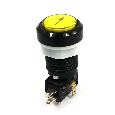 

24mm Mounting Yellow Momentary Push Button Switch AC125/250V 15A SPDT