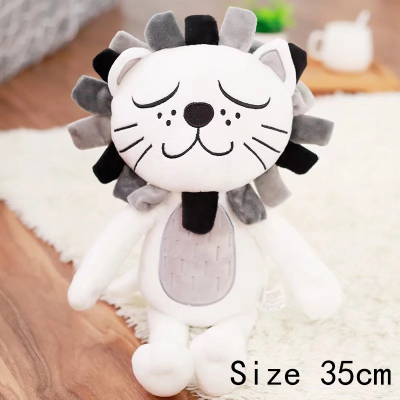 Lion 35cm Детская подушка для декора комнаты мягкая Kawaii плюшевая подушка для детской комнаты украшение Милая кошка Лев мягкие игрушки для детей - Цвет: Lion 35cm