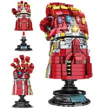 Бесконечность гаунтлет набор Железный человек танос Marvel Супергерои Мститель модель строительные блоки Дети Рождественские подарки игрушки для мальчиков