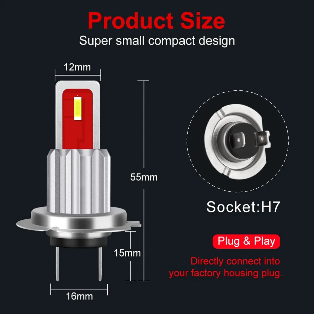 1 пара H7 DC 12 V-24 V 10wr автомобиль 1860 2SMD 2LED головной светильник Светильник лампы противотуманного фонаря декодирования для автомобилей и мотоциклов головной светильник s