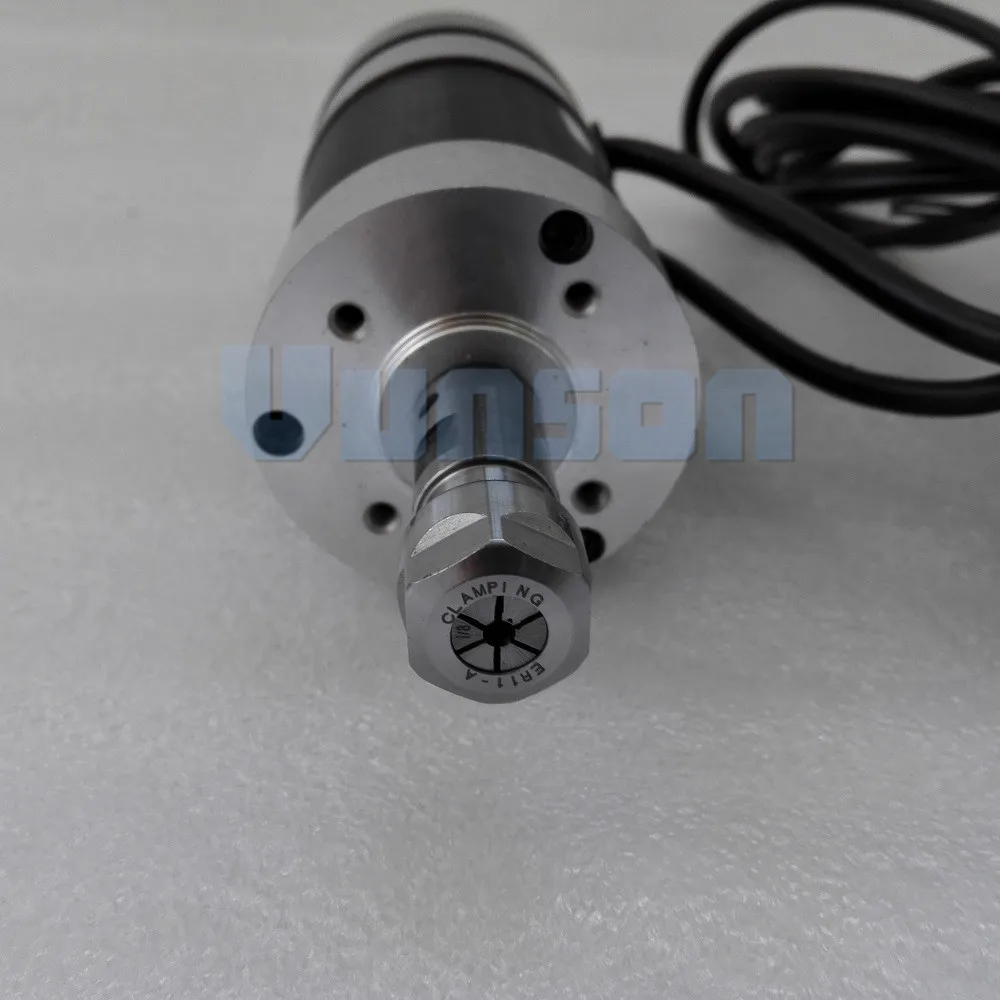 1 шт. DC48V 400 Вт бесщеточный мотор ER11 цанговый патрон с воздушным охлаждением шпиндель с вентилятором+ 1 шт. кронштейн+ 1 шт. драйвер двигателя