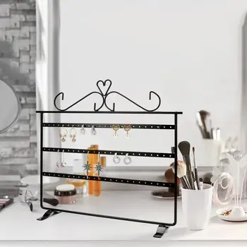 

4 Tiers 72 Holes Dangle Earring Stand Jewelry Organizer Holder Jewelry Bracelet Necklace Show Rack Display Ornament