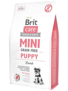 

BRIT BRIT CARE MINI GRAIN FREE PUPPY LAMB bezzernovoy for puppies of small breeds with lamb