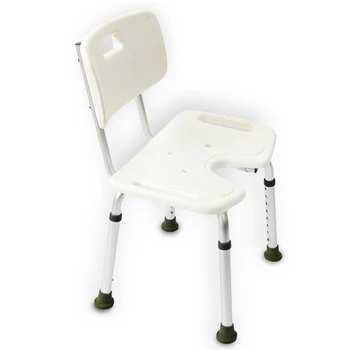 

Bathroom Shower Bench Adjustable MedicalTub Stool with Back Lightweight Bath Shower Seat Bathroom Safety Anti-slip Shower Chair