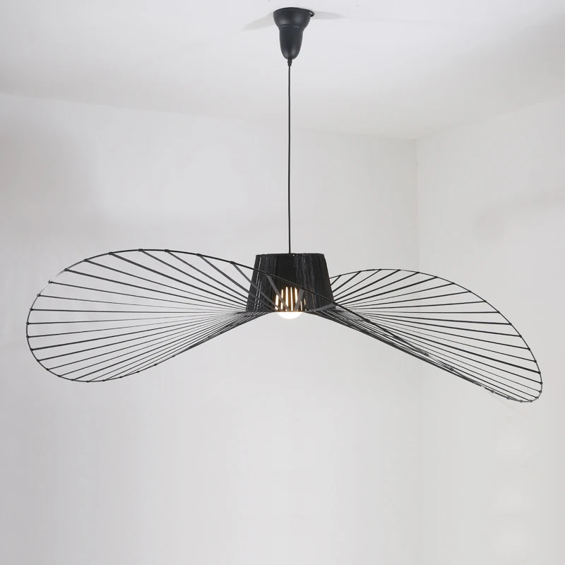 Modern Nordic Pendant Lights Noble Straw Hat Hanging Lamps Living Room kitchen  Bedroom Deco Luminaire E27 LED Light Fixtures