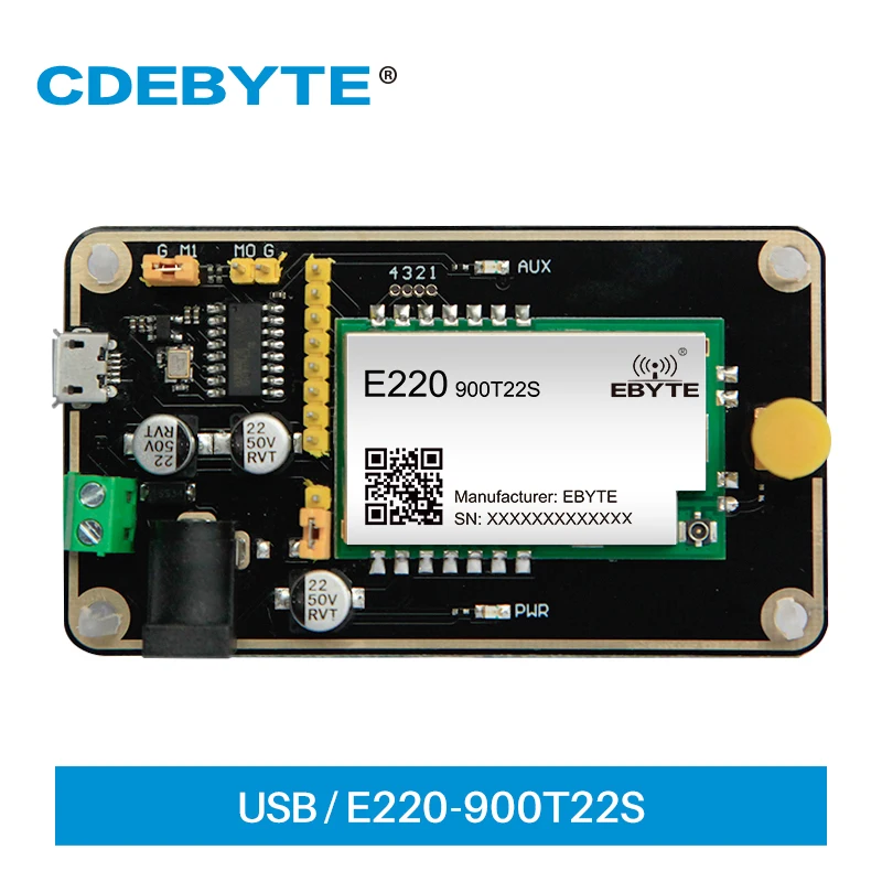 

LoRa Test Board LLCC68 Module 868MHz 915MHz Test Kit USB Interface and Antenna UART Wireless Module CDEBYTE E220-900TBL-01