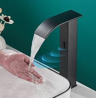 Torneira inteligente para pia de banheiro, torneira automática com sensor de toque sem pia para água quente e fria