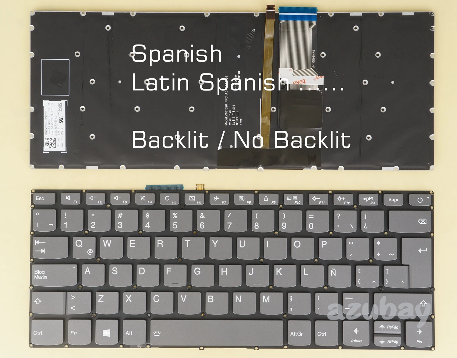 Teclado para Lenovo Pc4cpb-la Pc4cpb-lsp Pc4cpb-sp Pc4cp-spa Sn20m61895 Sn20m61796 Sn20m61952 Lcm16h56laj6862 V161320bk1 la sp