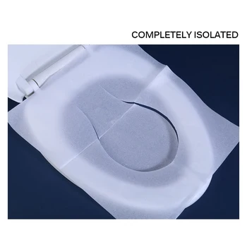 

200pcs Disposable Paper Toilet Seat Cover Protector Camping Travel Hygienic Toilet Mat Pad Cushion Bathroom Supplies Set