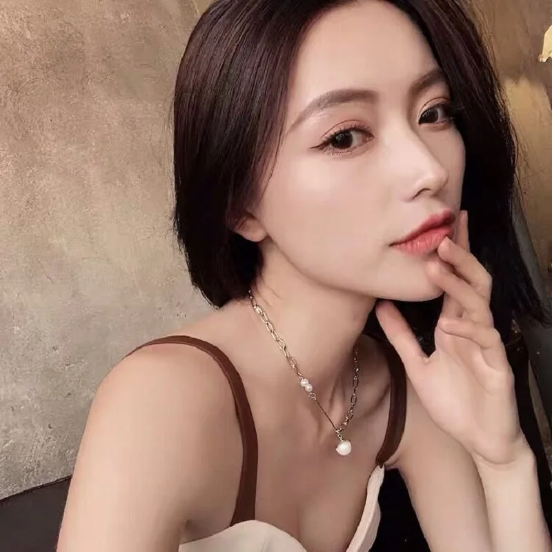 

KingDeng Pearl Necklace Choker Gifts for Women Punk Party Hip Hop Jewelry Gold Chains Personalized Gothic Pendant Fashion