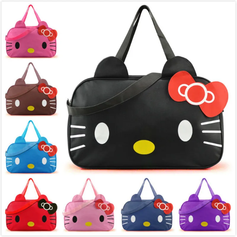 

Travel Duffle Large Capacity Cute Travel Bags Hand Luggage Women Weekend Waterproof Nylon Cartoon Fashion Soft Overnight Bag