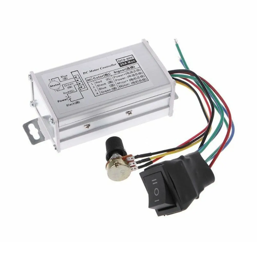 PWM DC мотор бесступенчатый регулятор скорости 12 в 24 в 36 в 48 В Макс 20А импульсный widthmoduulator переключатель скорости регулирование домашних