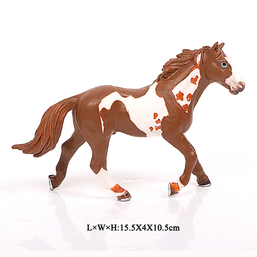 3 Животные на ферме, модели лошадей, Appaloosa, гарвардский ганновер, Clydesdale Quarter Arabian Horse, фигурки, цельная игрушка для детей - Цвет: 3