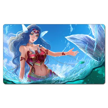 

(yugioh mermail abyssgunde playmat) Board Games Playmats The Games Mat Custom Design Playmat mouse pad rugs with Free Gift Bag