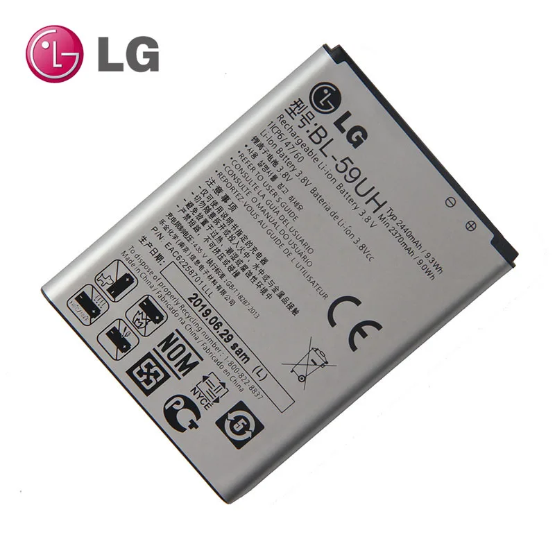Оригинальный BL-59UH Батарея для LG G2mini D618 D620 D315 F70 D620R D620K 2440 мА/ч G2 мини BL59UH | Мобильные