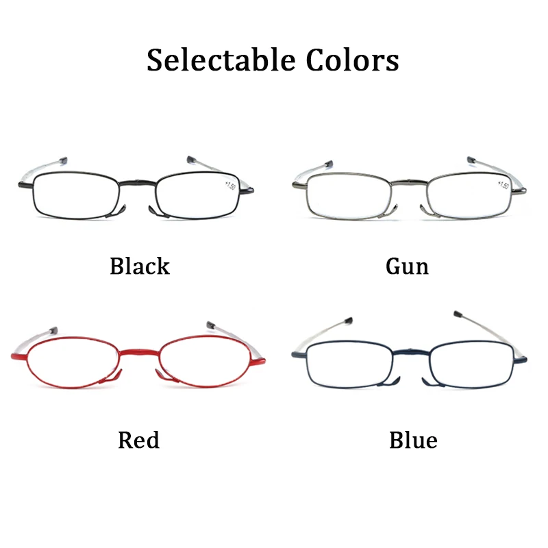 SAOIOAS Титан сплав складные очки для чтения Для мужчин Для женщин вращающийся оптическая компьютерная мини кошелек очки диоптрий 1,0 1,5 2,0 3