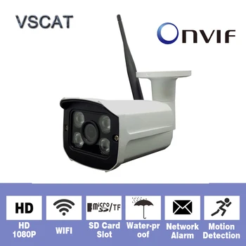 

IP Camera Wireless 2MP 1080P Micro SD/TF Card Slot IP Cameras WiFi waterproof Night Vision Network Alarm P2P Onvif Security Cam