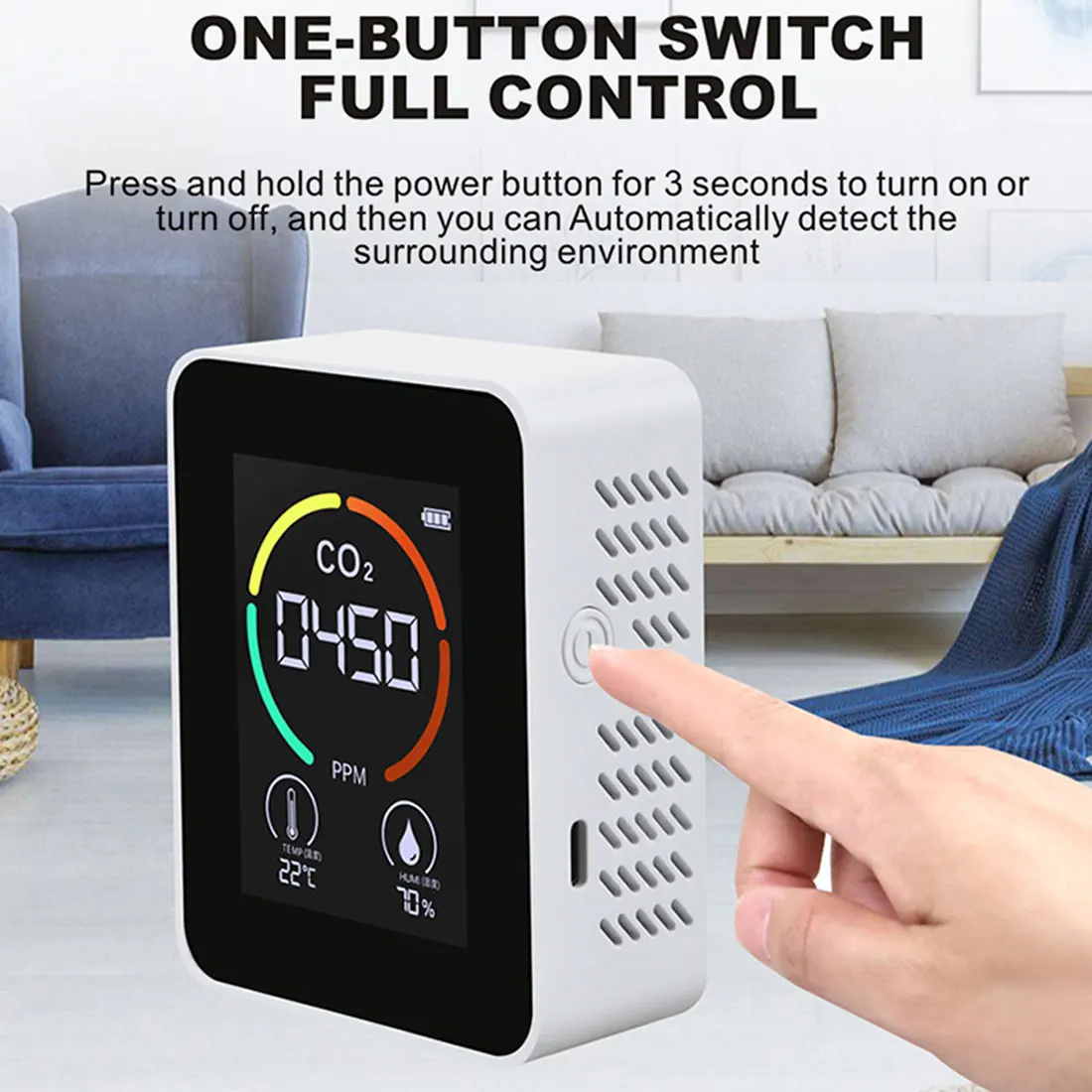CO2 Meter Air Monitor Sensor Detector Quality Home Amoke Gas Tools | Инструменты