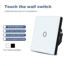 

EU Plug Touch Switch Screen Wall Light with LED Indicator Sensor Button Switches Sensitive Lamp On/Off Controller 1/2/3 Gangs