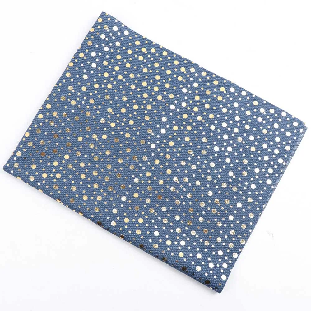 deep blue dots IBOWS 40*50 см мягкая джинсовая ткань стирка хлопок ковбойская Ткань DIY Детская одежда швейное одеяло ткань ручной работы сумки Deraction материал - Цвет: deep blue dots