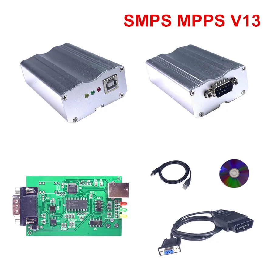 10 шт./лот DHL Бесплатная SMPS MPPS V13 EDC16 металлическая коробка ECU чип Тюнинг инструмент
