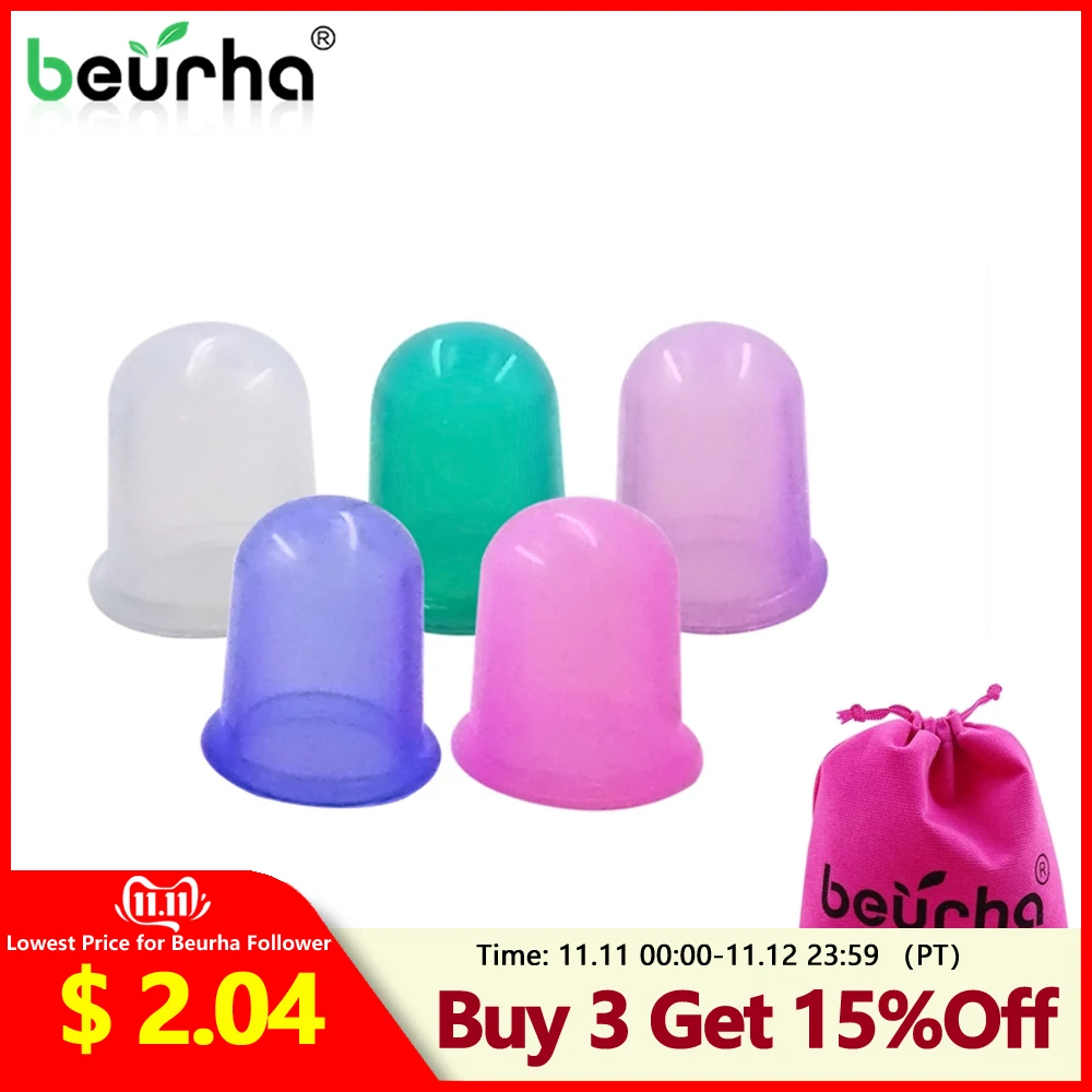 

1pcs Silicone Anti Cellulite Cup Vacuum Massage Cups Body Relief Pain Massage Roller Manual Suction Cups Cupping Therapy