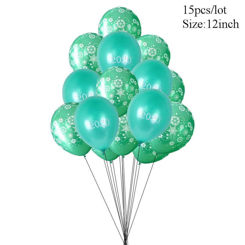Счастливый год подставка для воздушных шаров номер латексные конфетти Baloons Merry Christmas Navidad новогодние вечерние украшения - Цвет: 15pcs balloons f