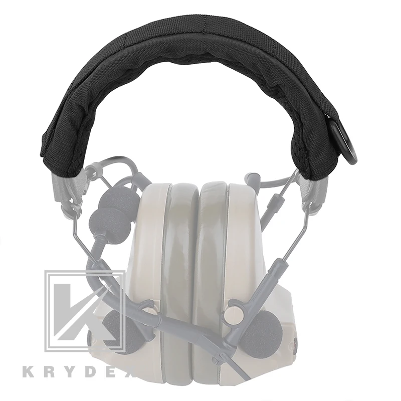 BK KRYDEX модульная Подставка для наушников Защитная крышка тактическая головная повязка наушник гарнитура подставка MOLLE защитный чехол для Говарда пелтора - Цвет: BK